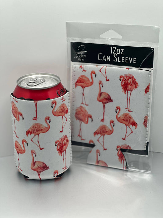 Flamingos Neoprene Can Sleeve