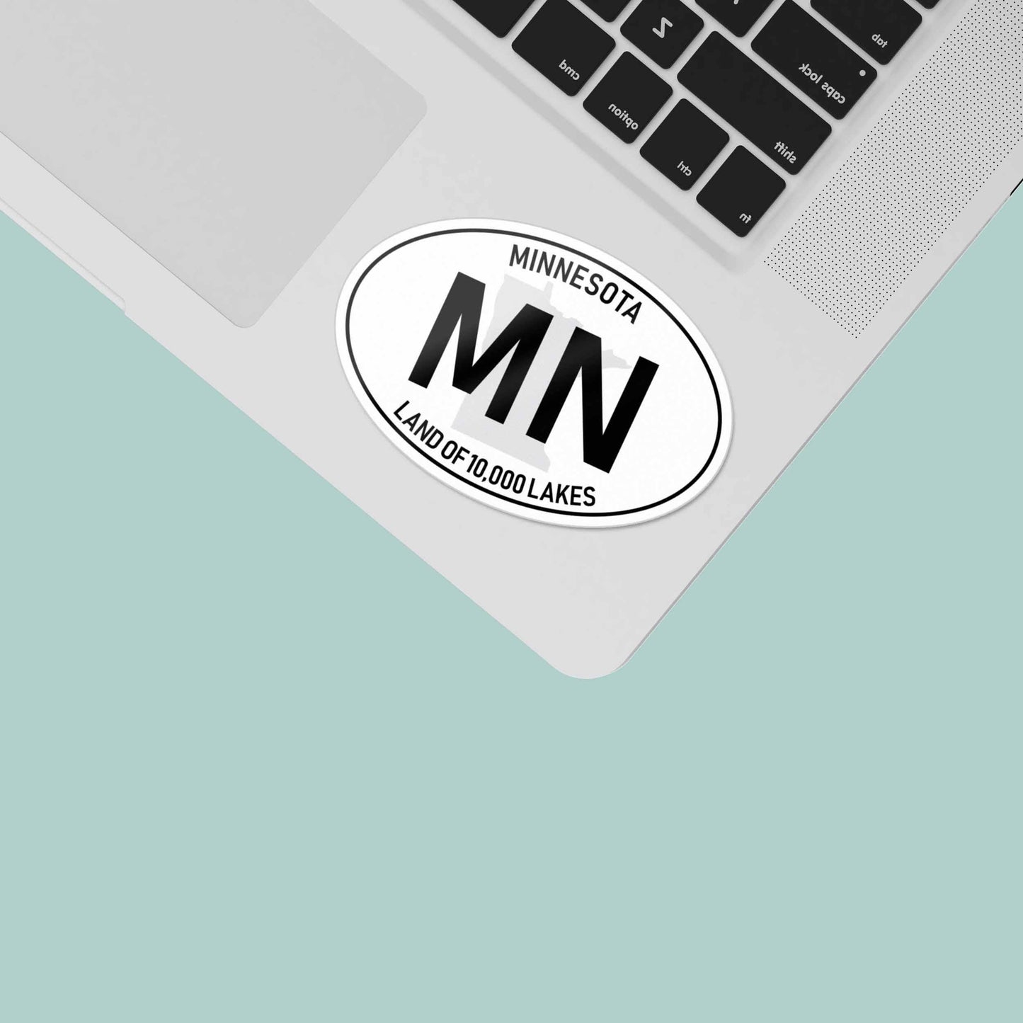Minnesota White Oval Bumper Sticker - Midwest Decals