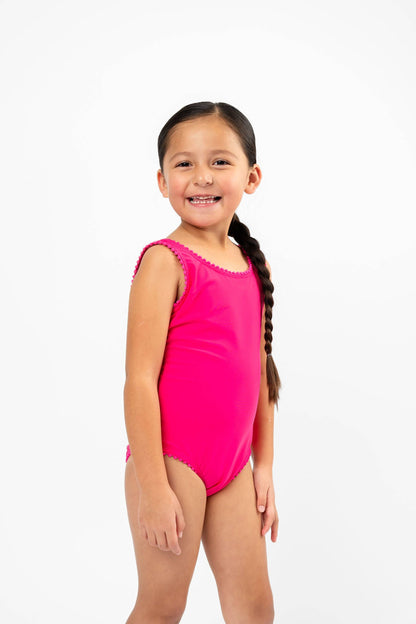 Hibiscus Bow Tie Kids One Piece