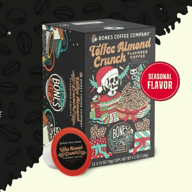 Toffee Almond Crunch Christmas Coffee Pods | 12 | Flavored