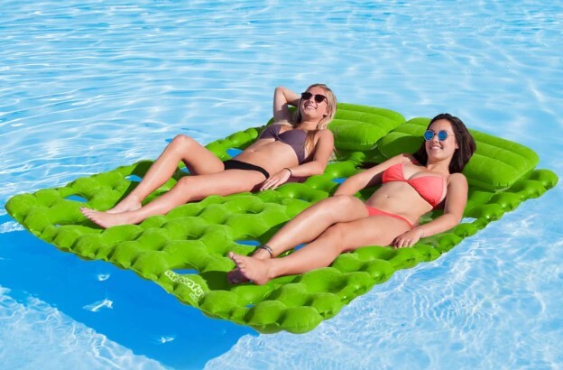 Sun Comfort Suede Double Pool Mattress Lime