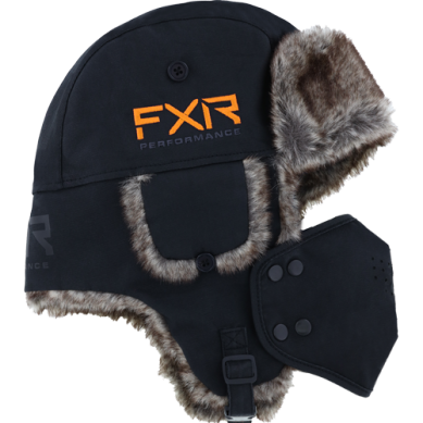 FXR Youth Trapper Hat Blk/Orange