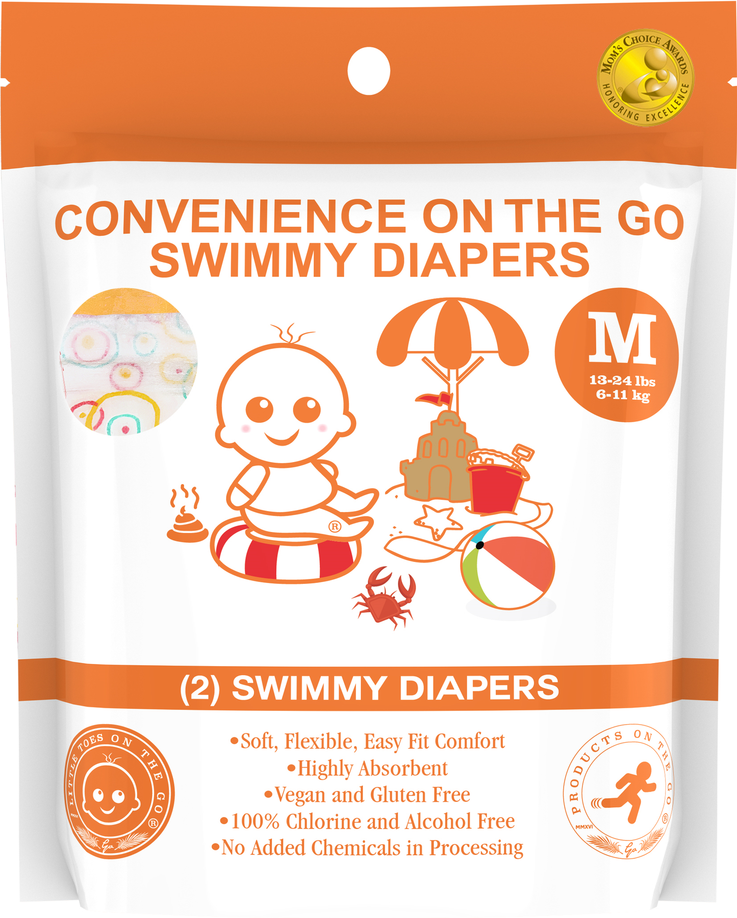 Disposable Swim Diapers 2 Pk. Medium