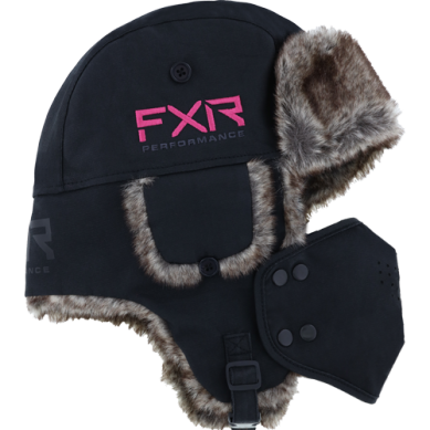 FXR Youth Trapper Hat Blk/Pink