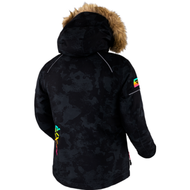 FXR Youth Fresh Jacket, Black Camo/Sherbert