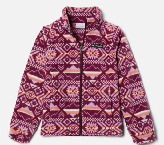 Columbia Girls Benton Springs II Printed Fleece - Marionberry