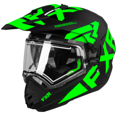 FXR Torque X Team Helmet w/ Electric Shield and Sun Shade, Lime
