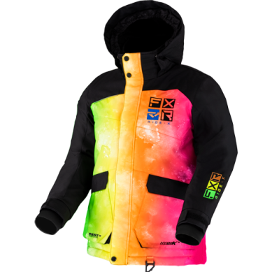 FXR Youth Girls Kicker Jacket, Sherbert Ink/Black