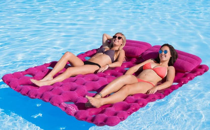 Sun Comfort Suede Double Pool Mattress Raspberry