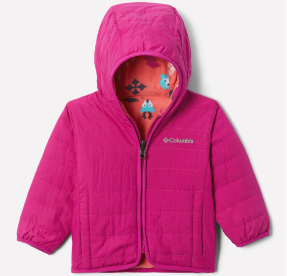 Columbia Double Trouble Girls Infant/Toddler Jacket, Fuchsia