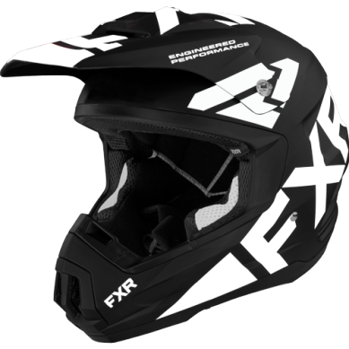 FXR Torque Team Helmet, Black/White