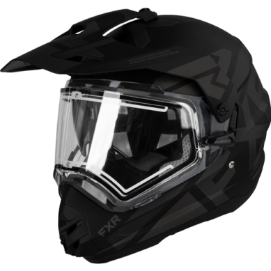 FXR Torque X Team Helmet w/ Electric Shield and Sun Shade, Black Ops