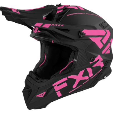 FXR Helium Race Div Helmet, Black/Pink
